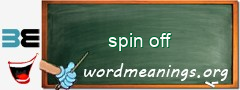 WordMeaning blackboard for spin off